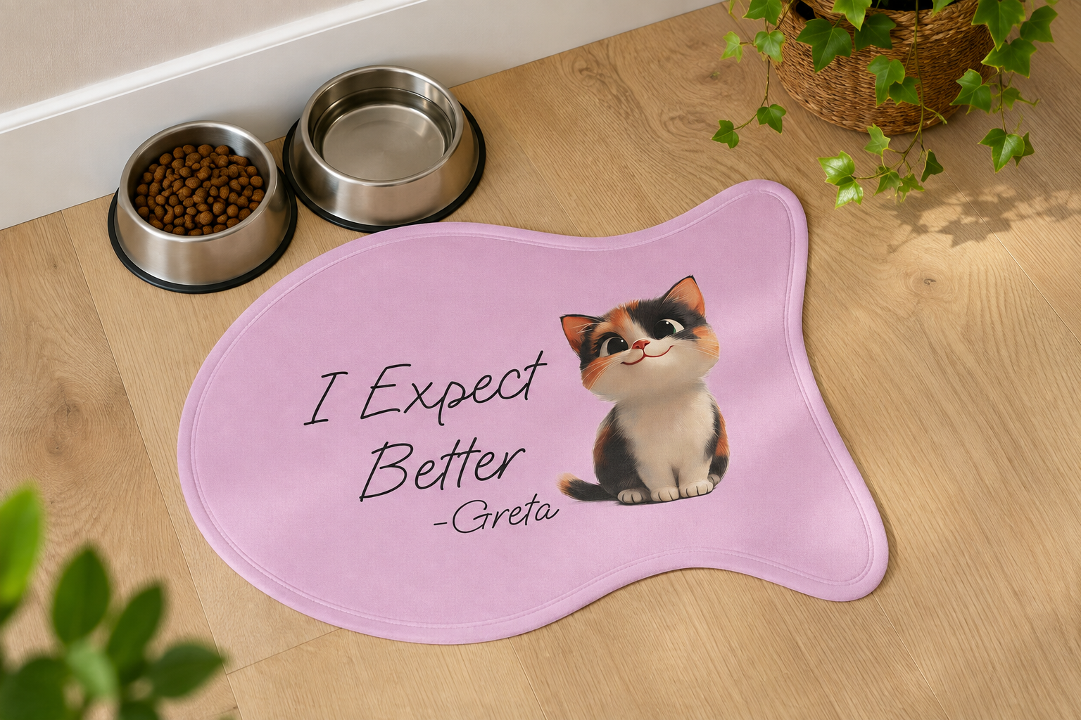 Personalized Feeding Mat - Cat