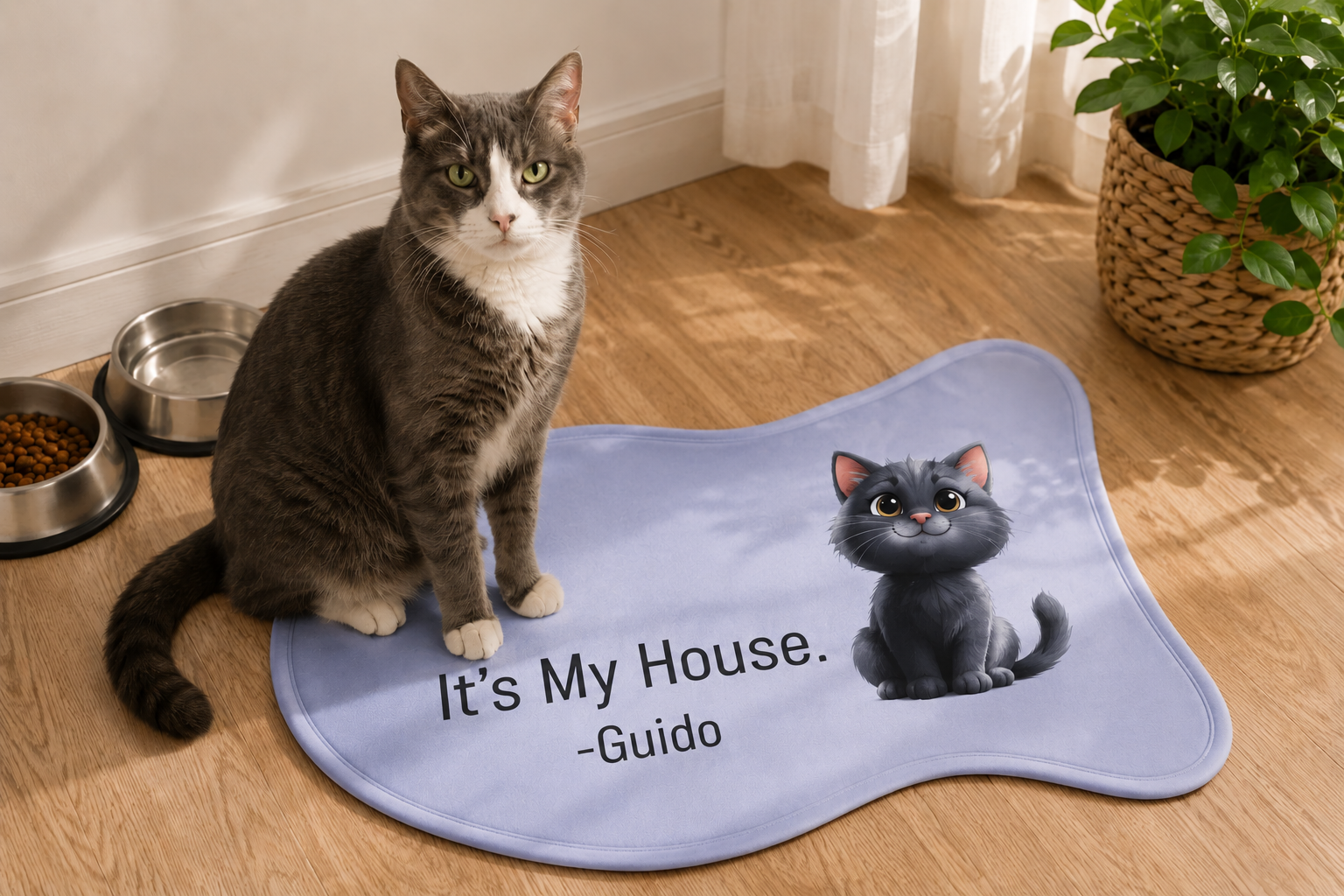 Personalized Feeding Mat - Cat