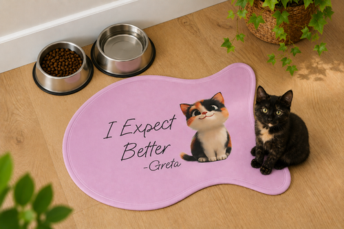 Personalized Feeding Mat - Cat